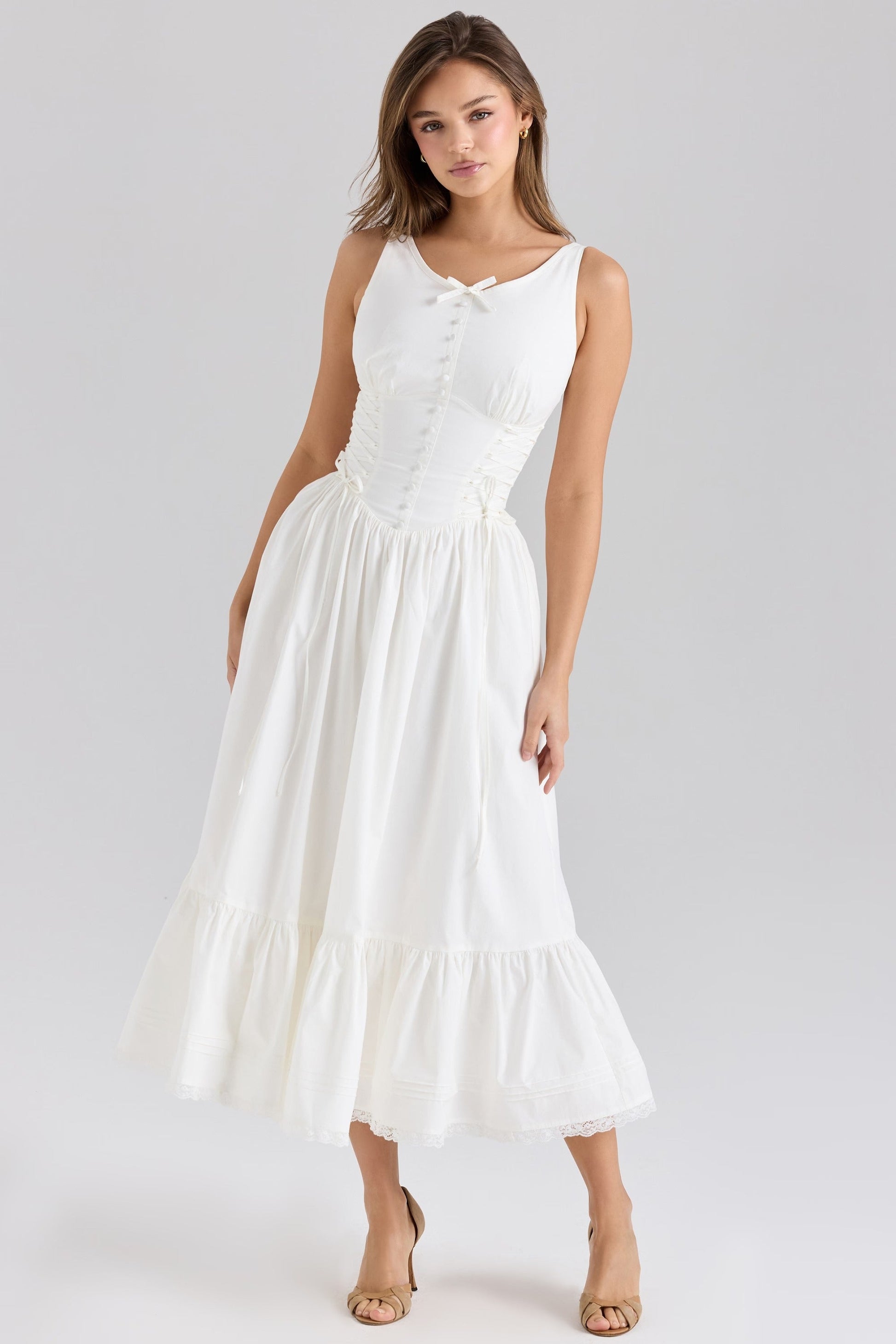 Vestido Midi de Algodão Sienna