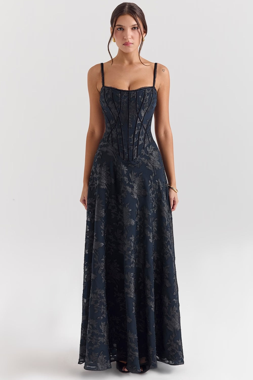 Vestido Maxi Lurex Chiffon Esme