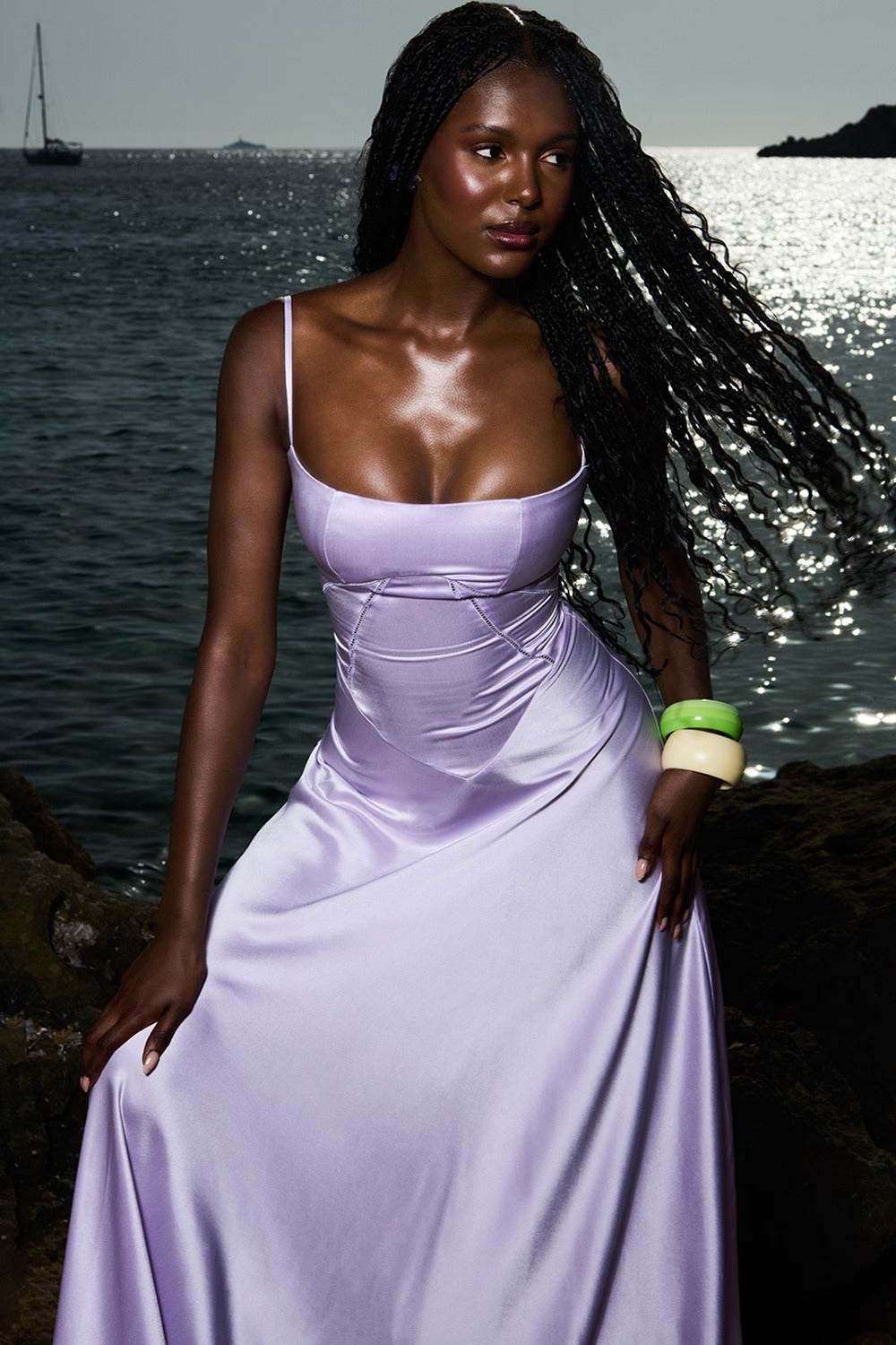 Vestido Maxi Lace Up Anabella