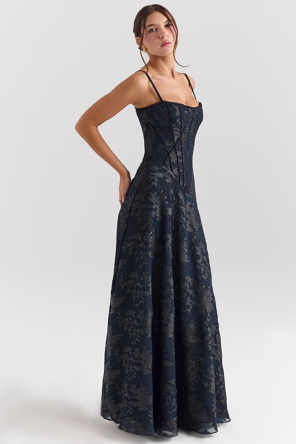 Vestido Maxi Lurex Chiffon Esme