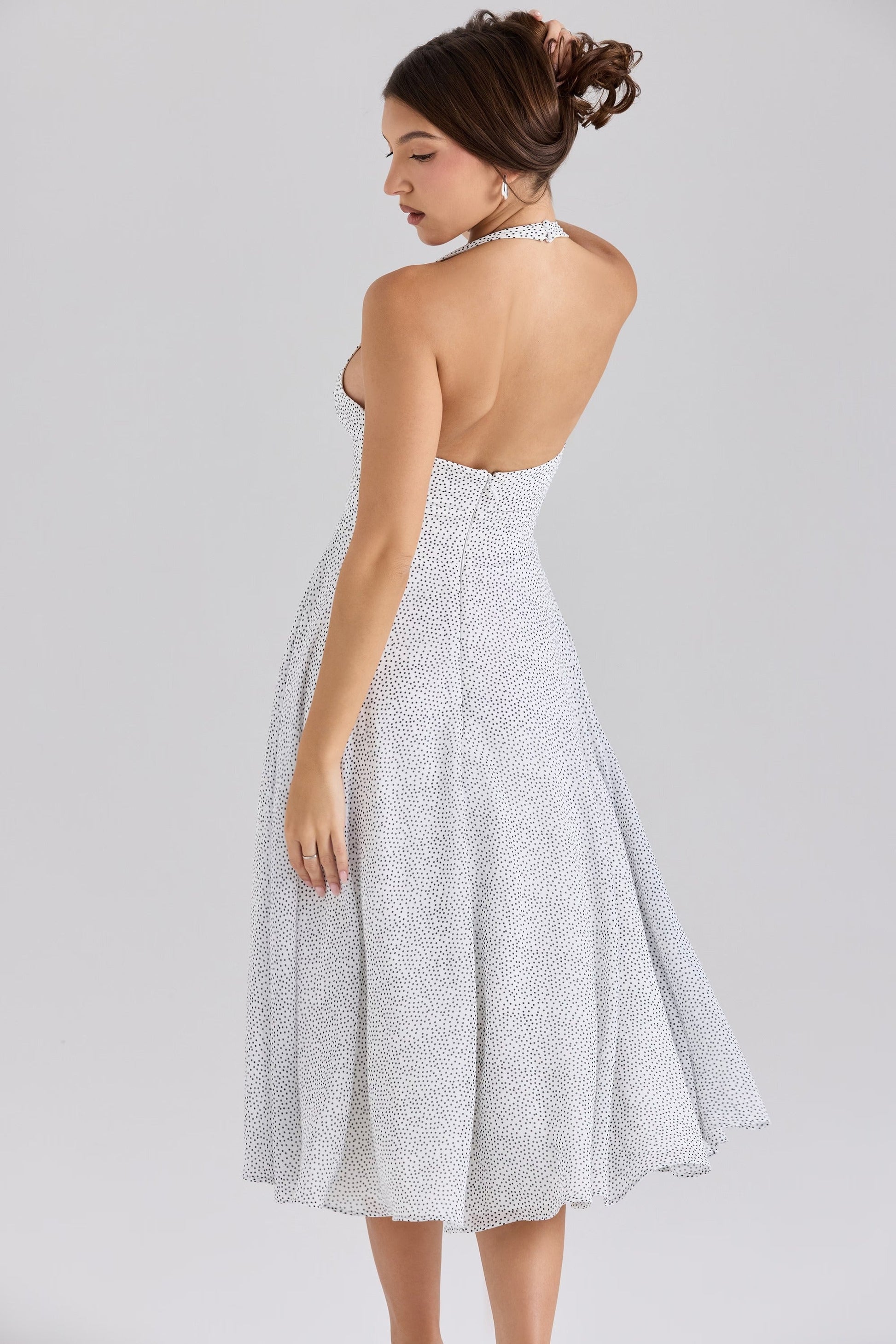 Vestido Halter Georgette Solada