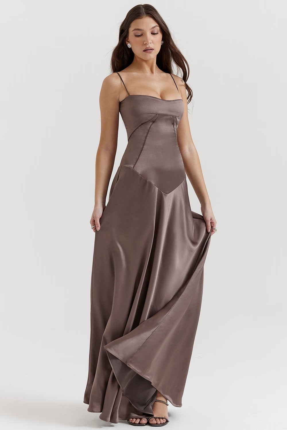 Vestido Maxi Lace Up Anabella