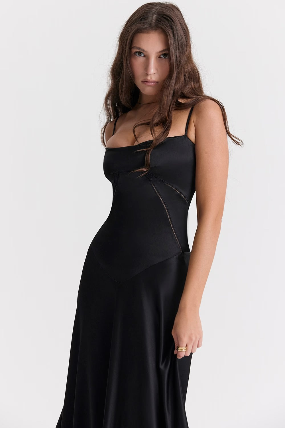 Vestido Maxi Lace Up Anabella