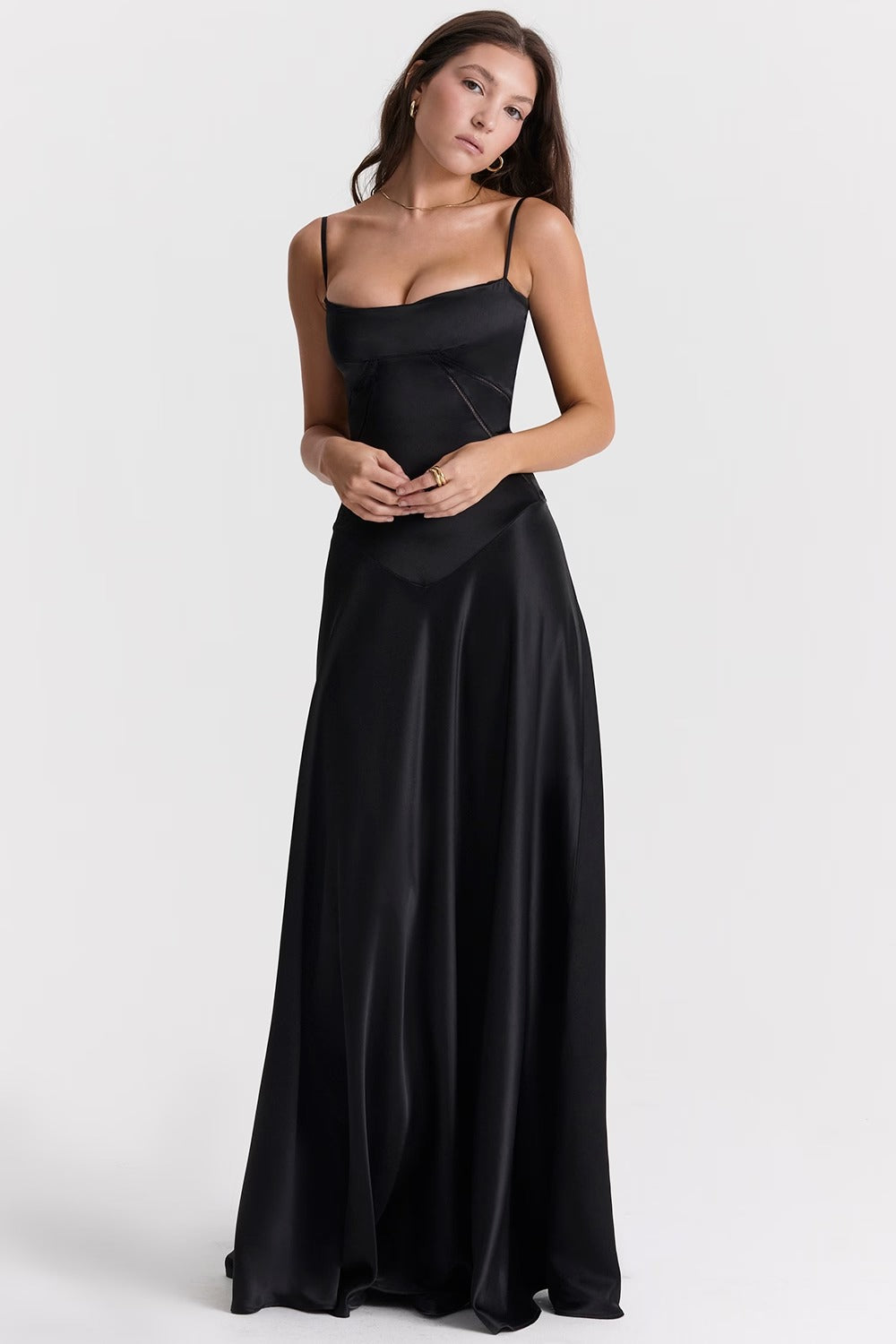 Vestido Maxi Lace Up Anabella