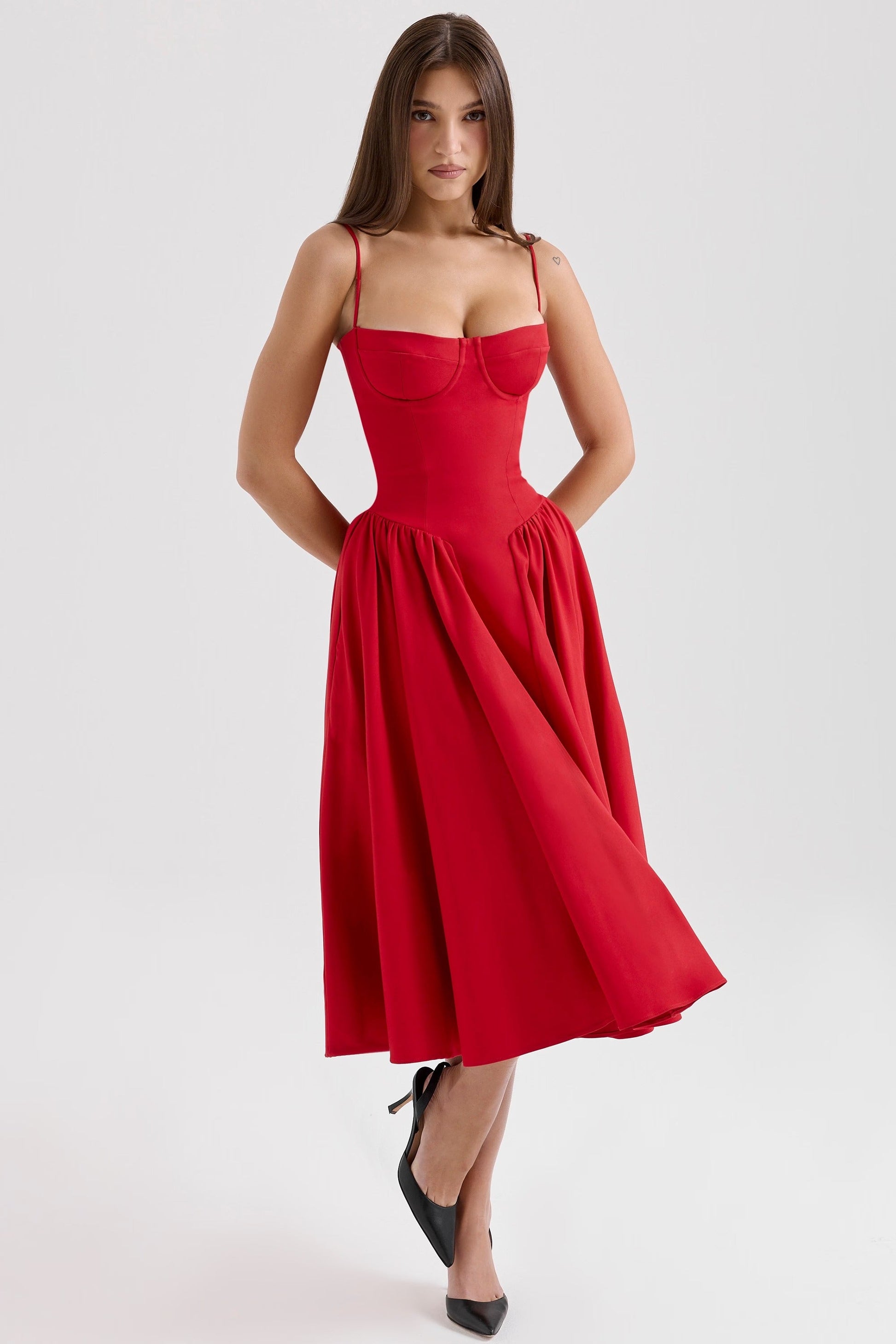 Vestido Midi Gathered Samaria