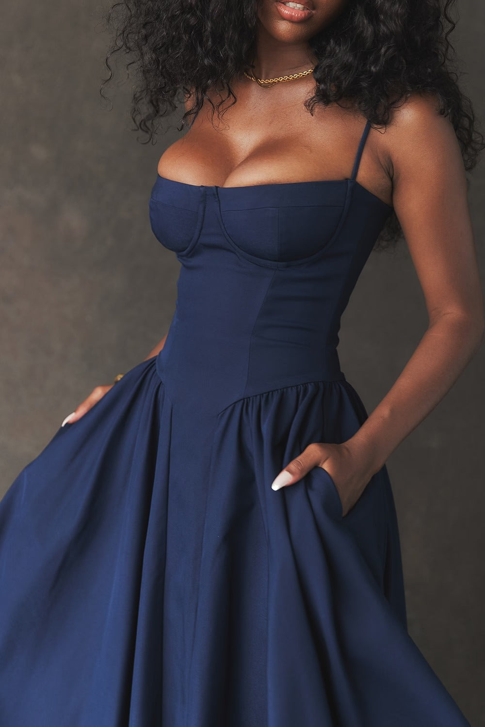 Vestido Midi Gathered Samaria