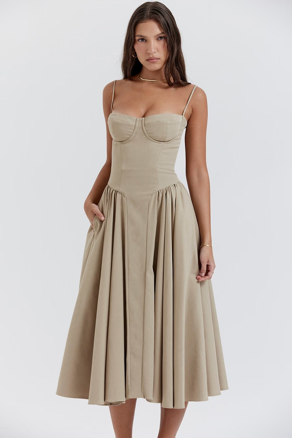 Vestido Midi Gathered Samaria