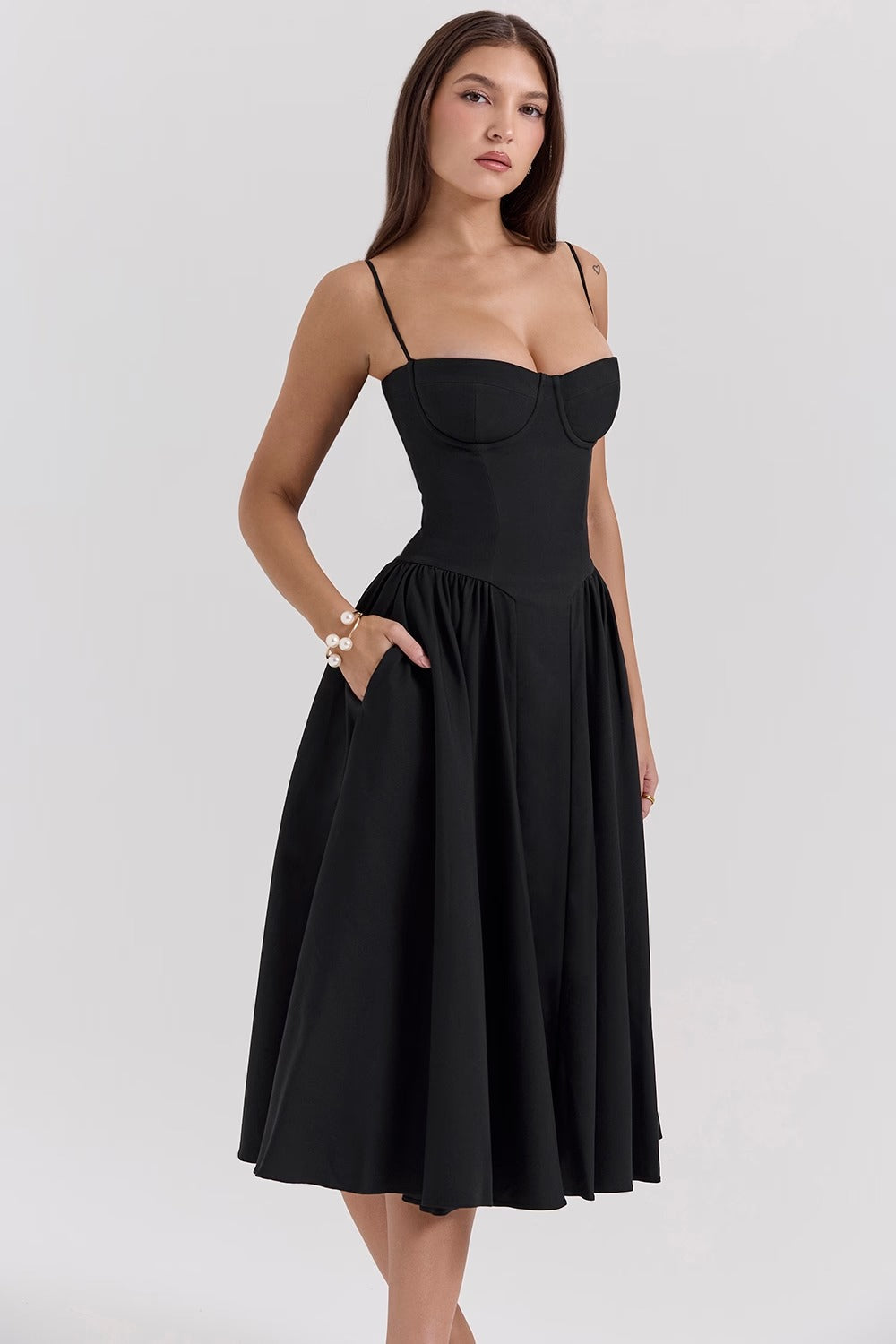 Vestido Midi Gathered Samaria