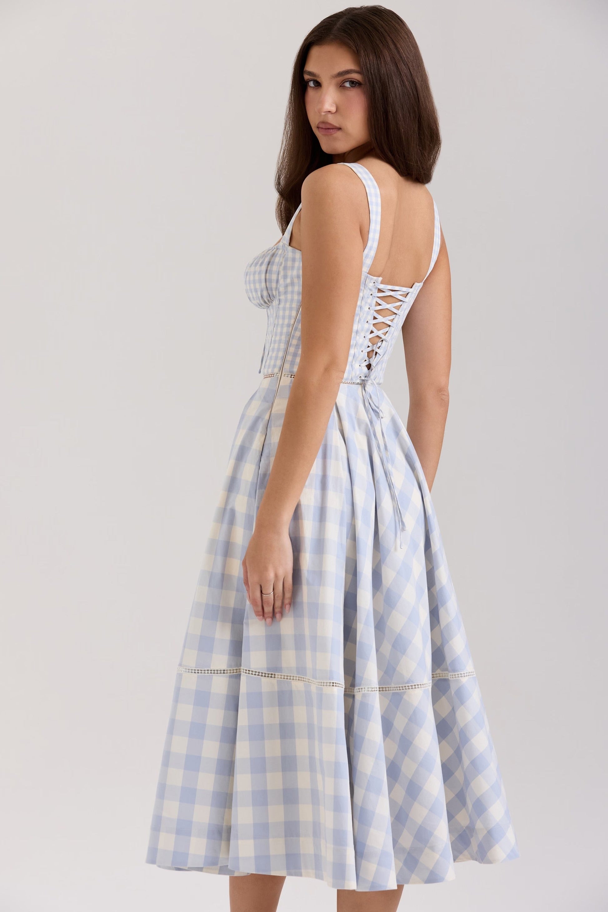 Vestido Midi de Algodão com Botões Frontais Chiarina
