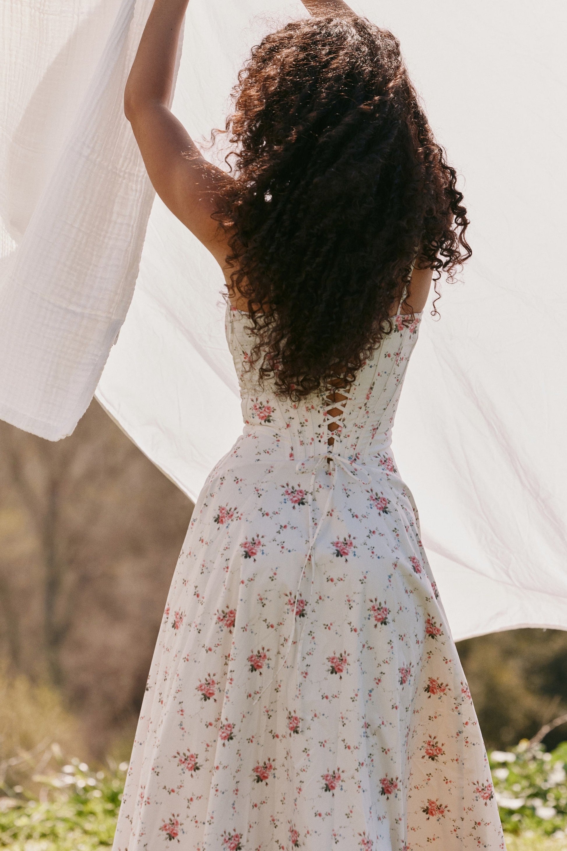 Vestido Midi Sundress de Algodão Stretch Steffani