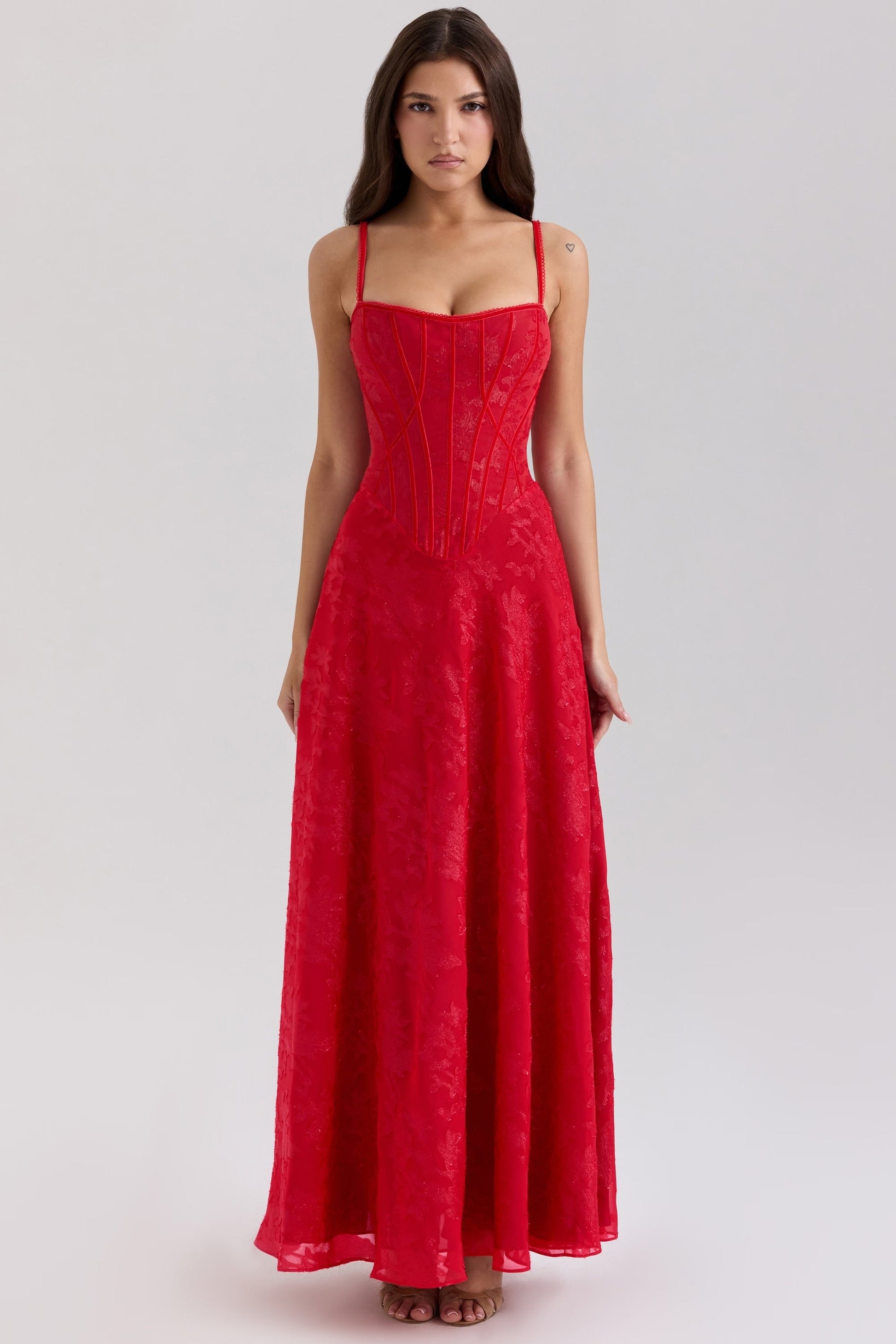 Vestido Maxi Lurex Chiffon Esme