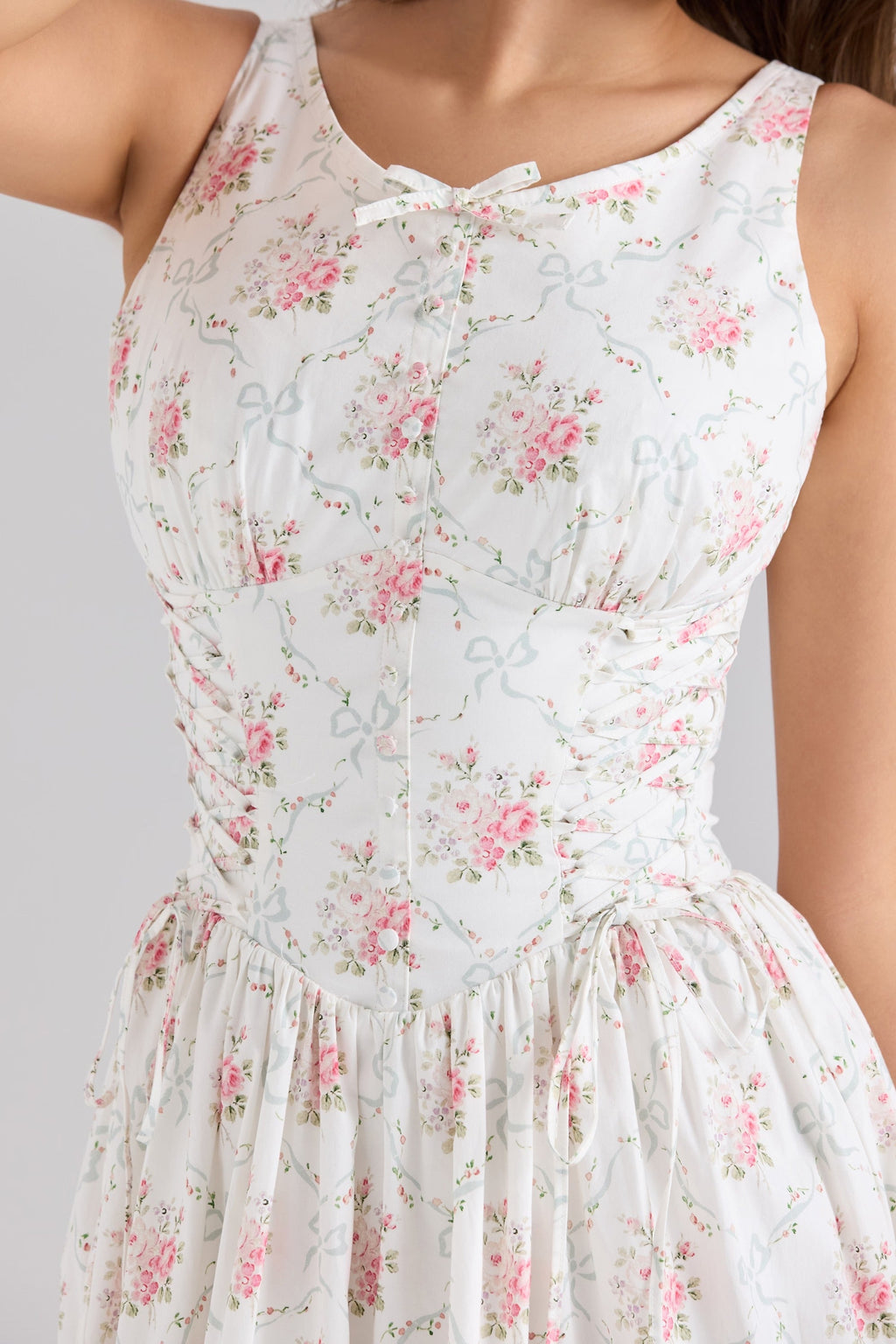 Vestido Midi Lace Up Sienna