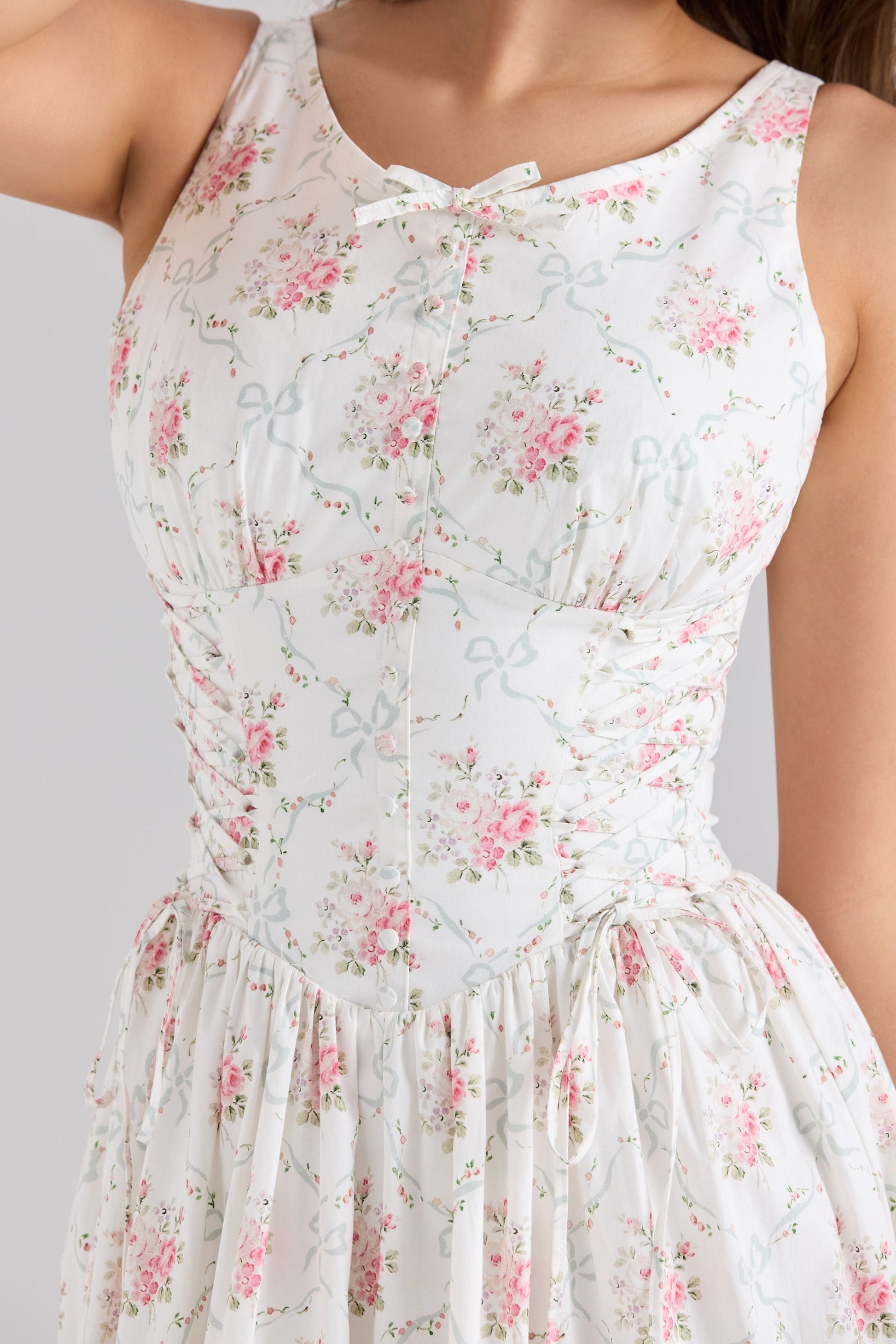 Vestido Midi Lace Up Sienna