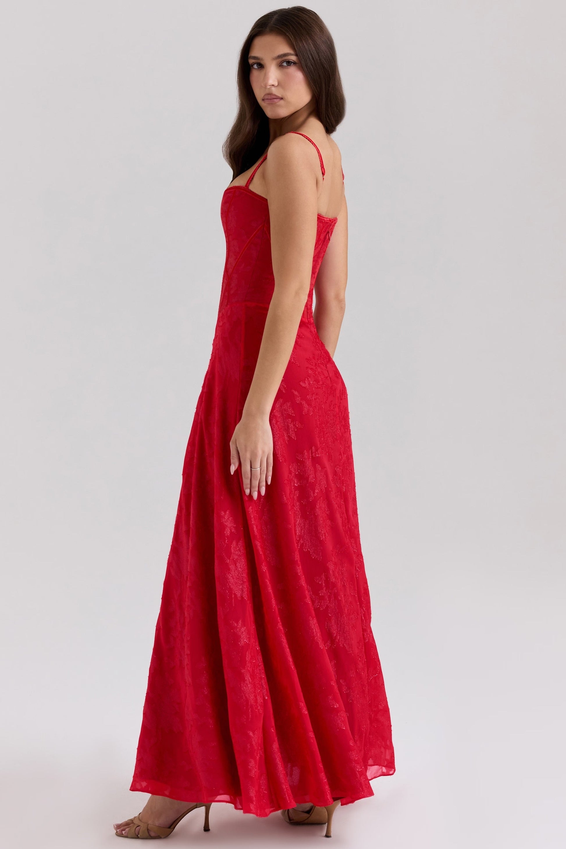 Vestido Maxi Lurex Chiffon Esme