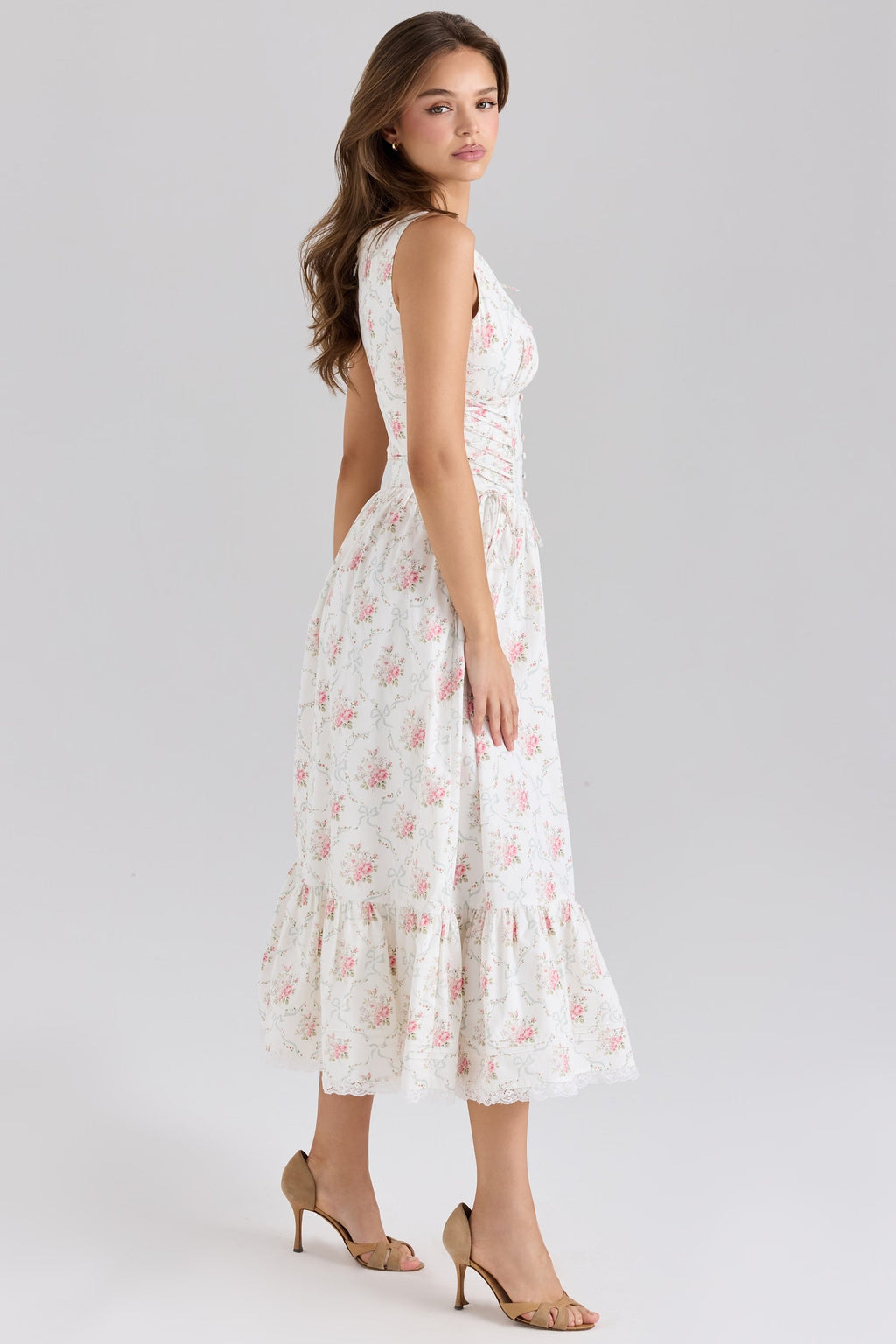 Vestido Midi Lace Up Sienna