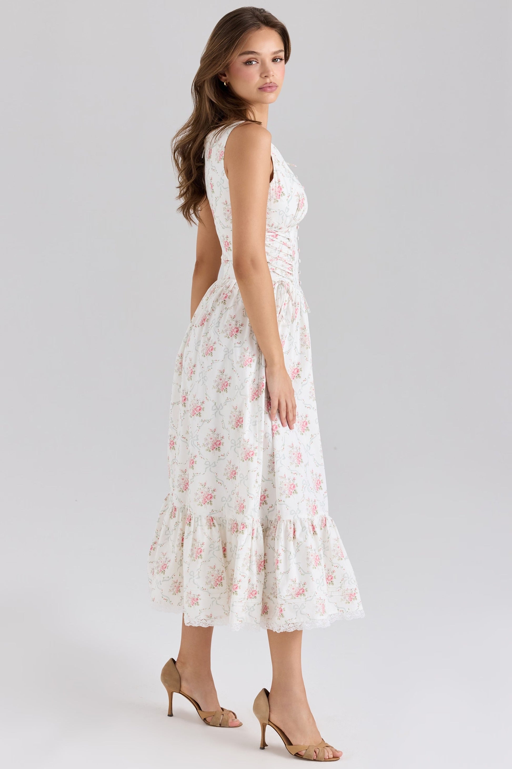 Vestido Midi Lace Up Sienna