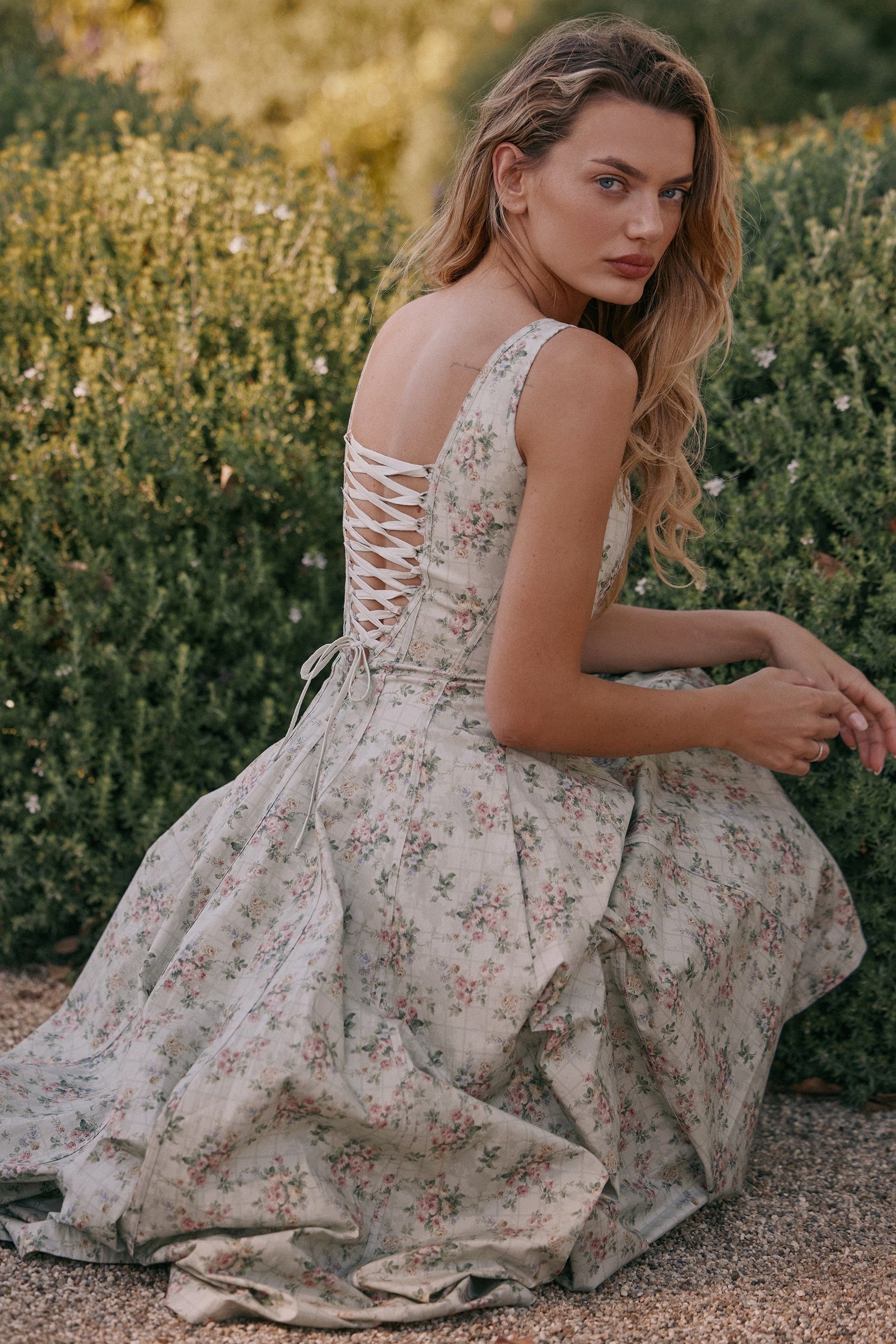 Vestido Midi Sundress de Algodão Stretch Mariabella