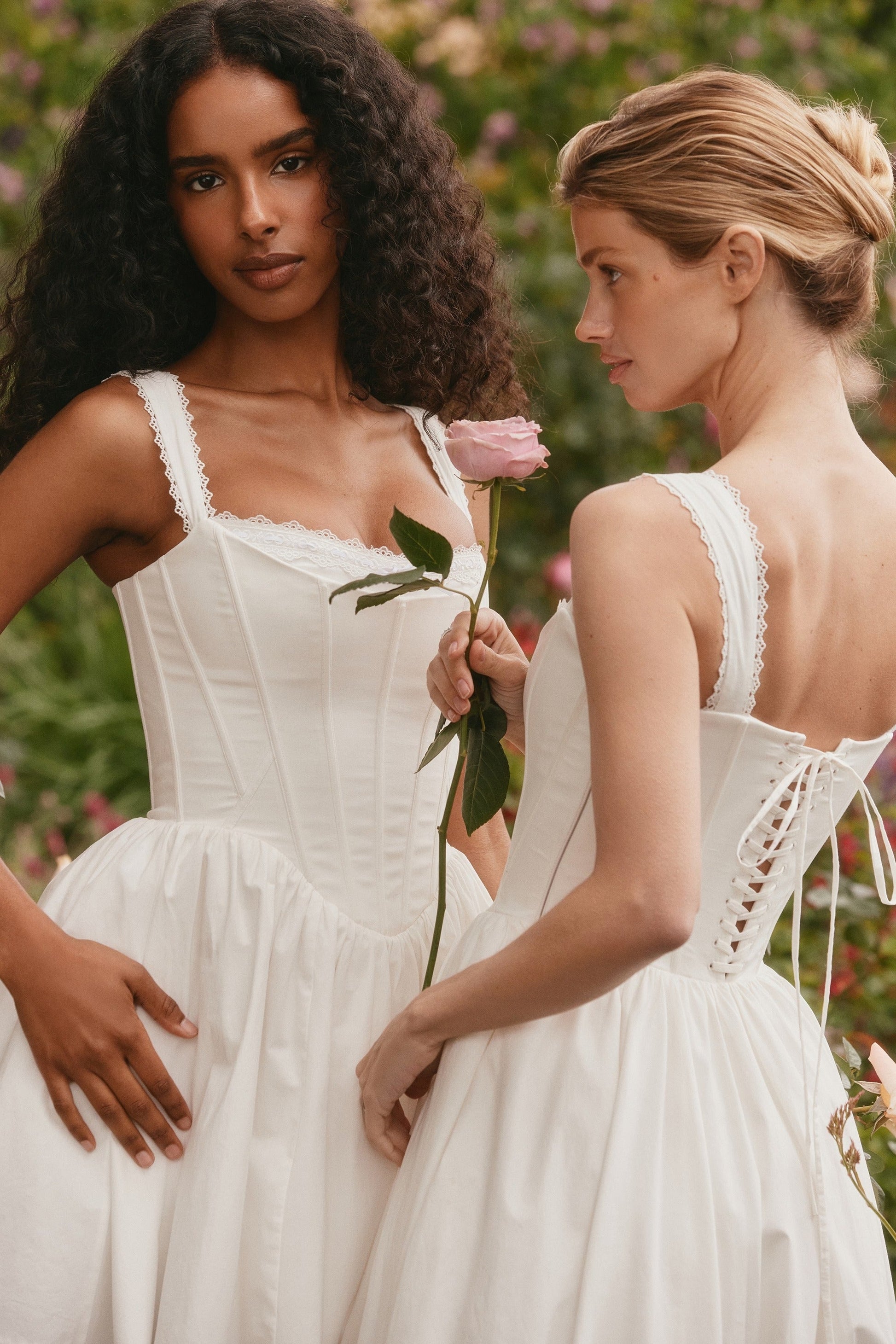 Vestido Midi Corset de Algodão Stretch Amara