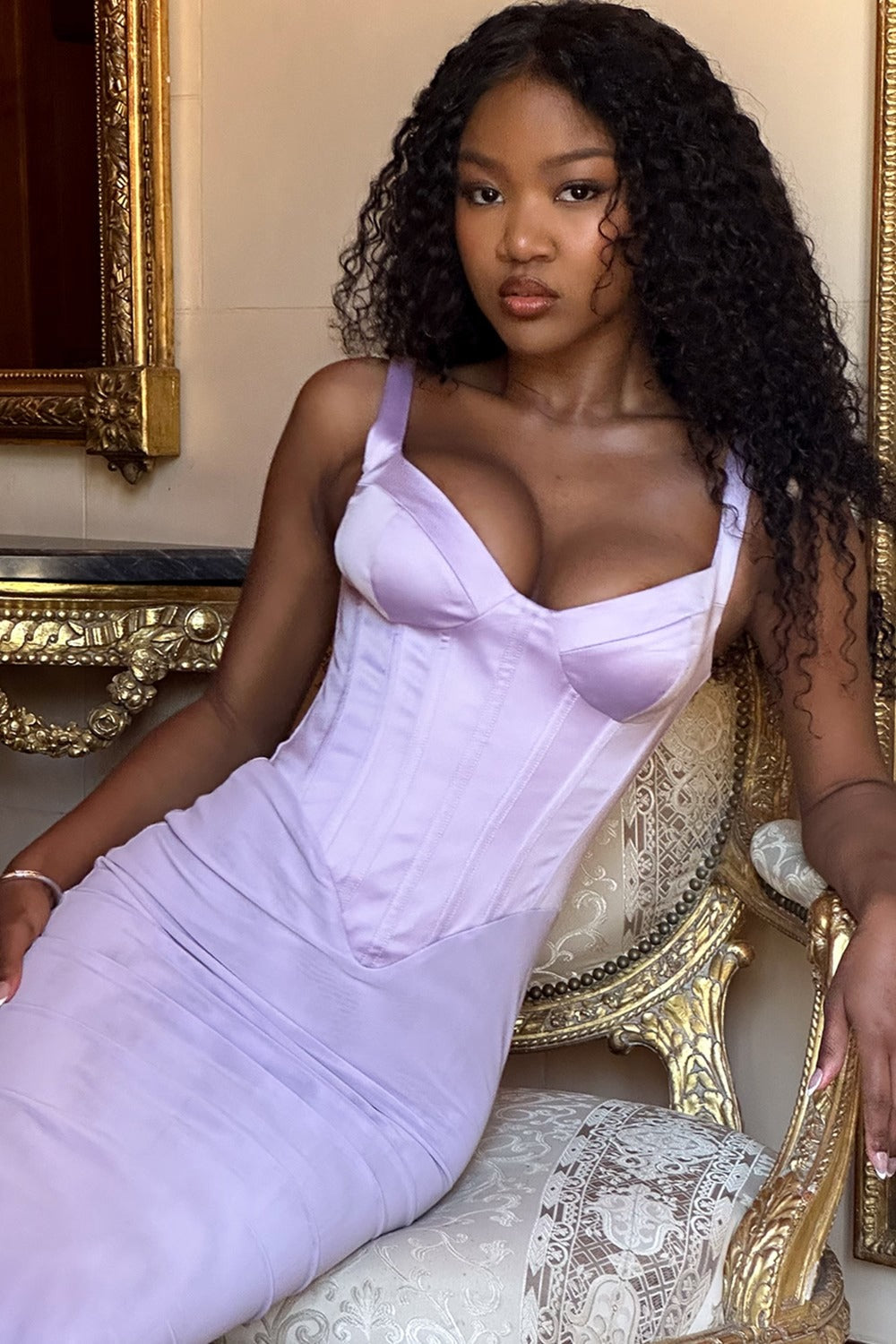 Vestido Maxi Corset Satin Breeze