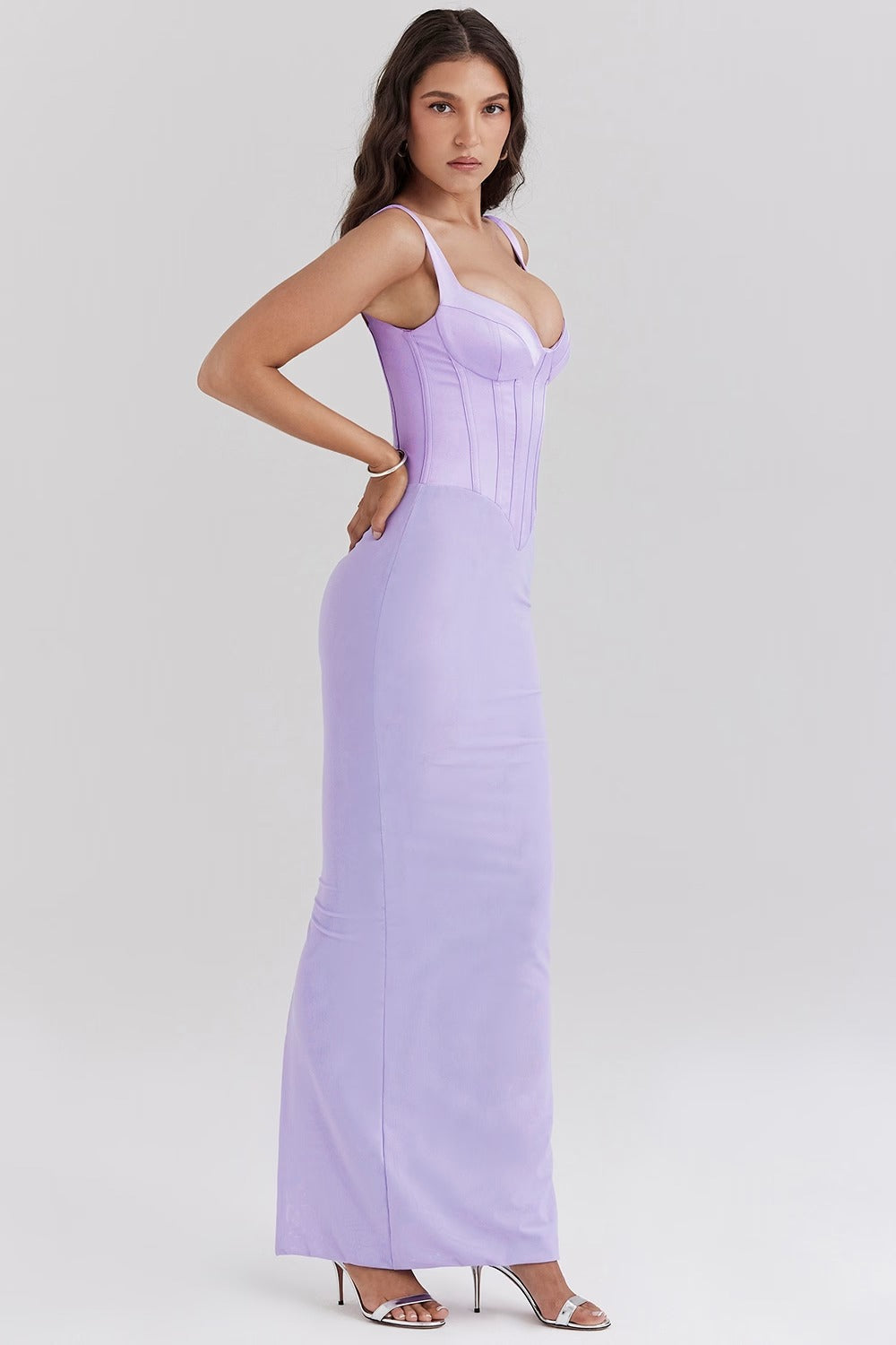Vestido Maxi Corset Satin Breeze