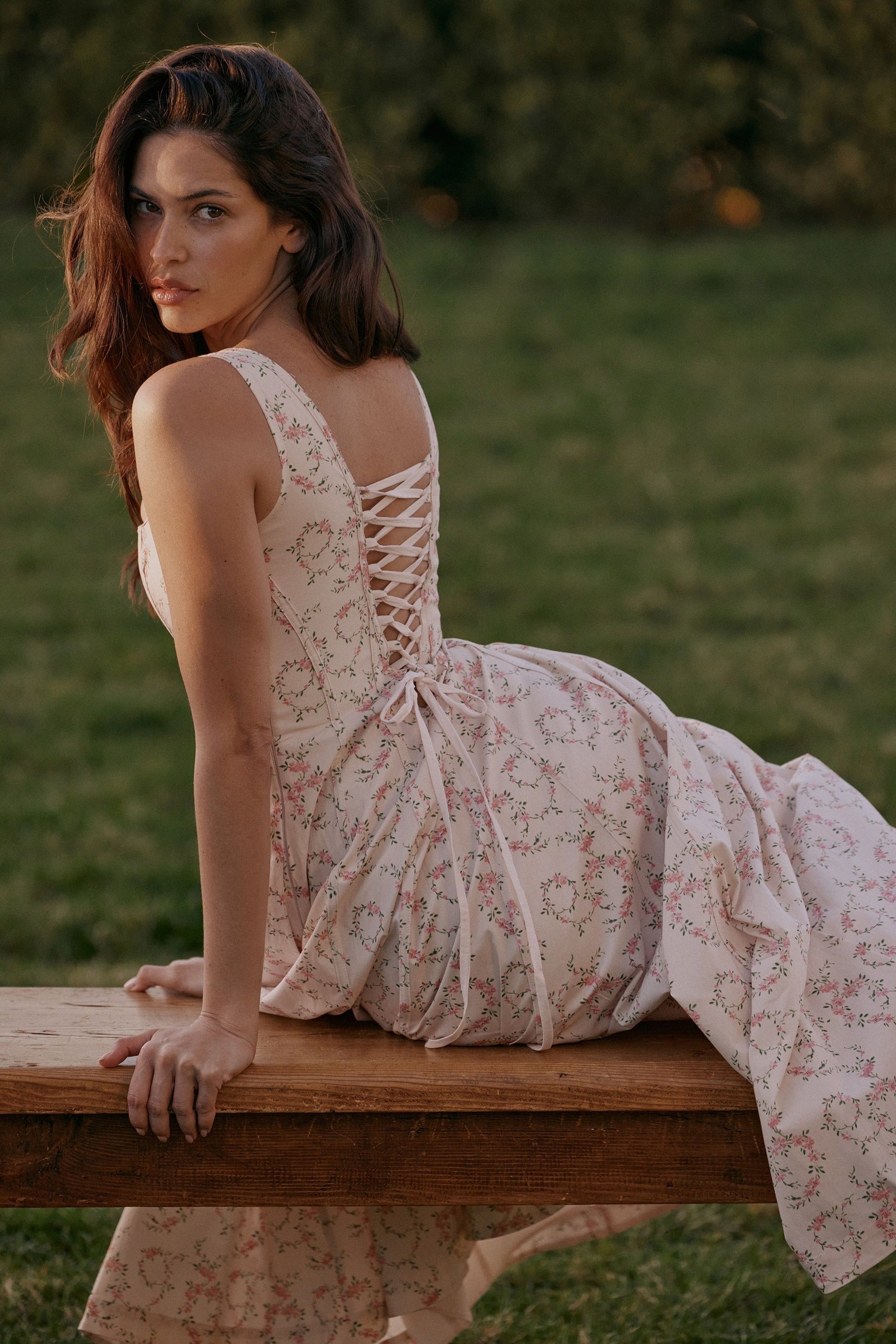 Vestido Midi Sundress de Algodão Stretch Mariabella