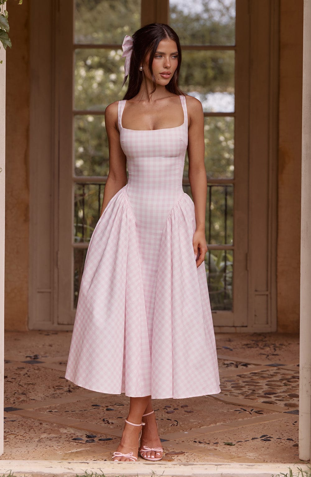 Vestido Midi Sherrie Xadrez Vichy